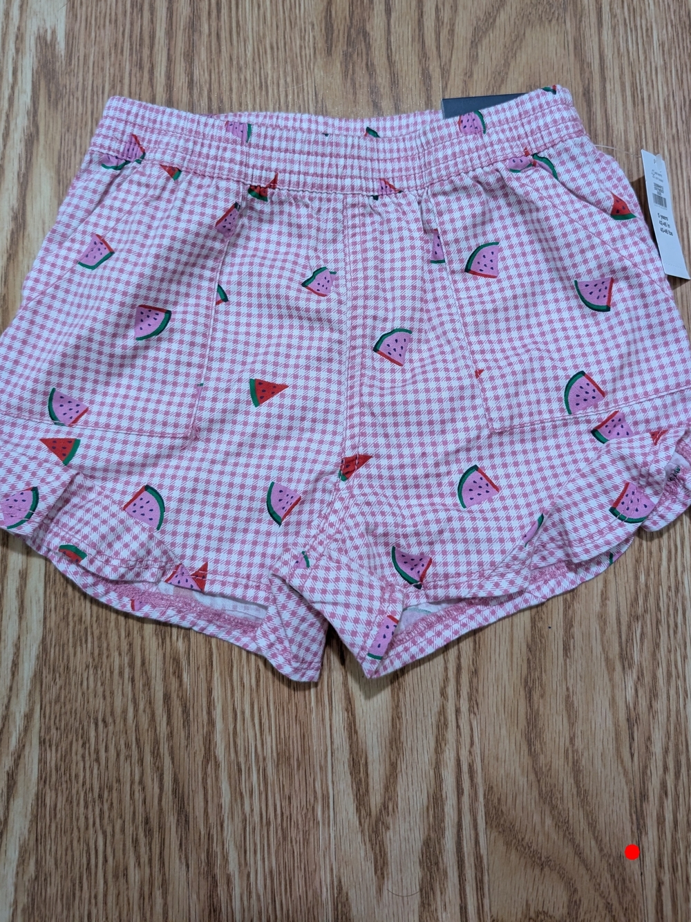 Girls' Pink Gingham Watermelon Print Shorts Gap NWT